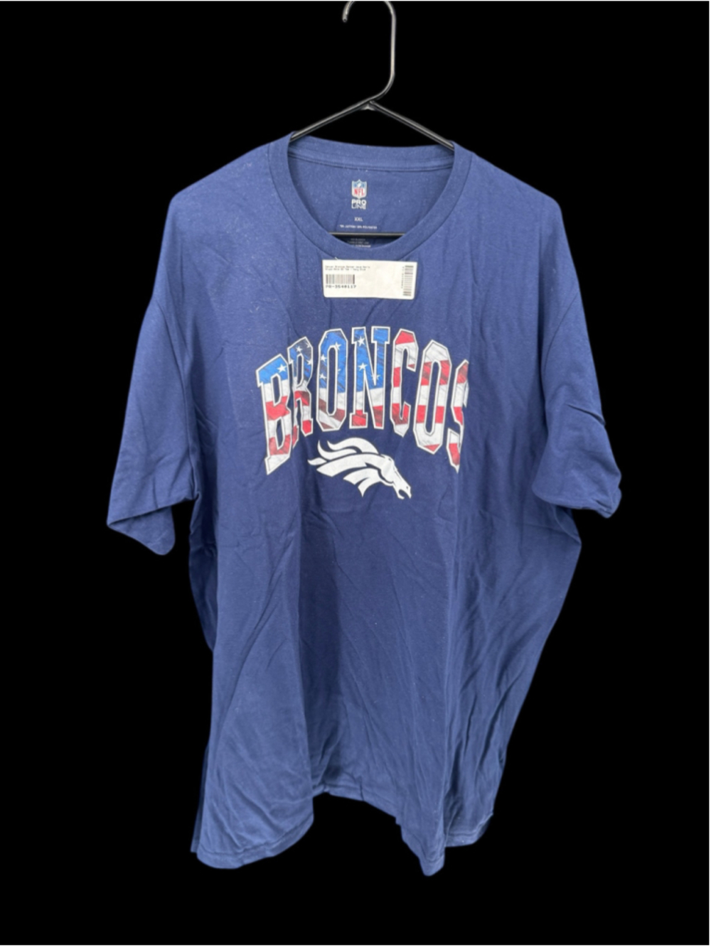 Men's NFL Pro Line Denver Broncos T-Shirt XXL Blue Red